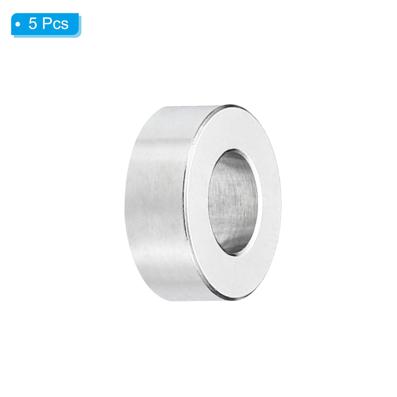 PATIKIL M8 Stainless Steel Spacers, 5Pcs Metal Spacer Stainless Steel 8.2mm ID x 16mm OD x 6mm L Stainless Steel Spacer Screw Standoff for 5/16" or M8 Screw