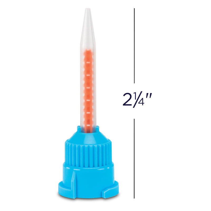 Practicon MIXPAC T-Mixer Blue & Orange Mixing Tips, 4:1 or 10:1, Pack of 50