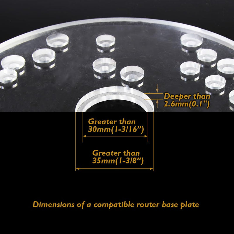 O'SKOOL 10 pcs Brass Router Template Bushing Guides Sets Fit Any Router Sub-base of the Porter Cable style