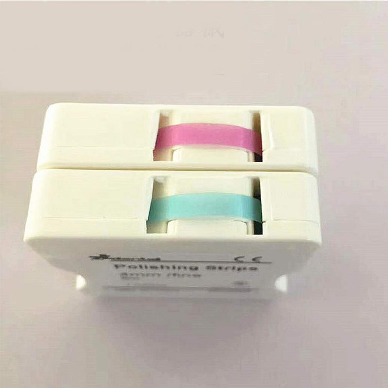 Healifty 2 Box Dental Polishing Strip Teeth Abrasive Finishing Strip Sanding Grinding Deep Teeth Cleaning Tool Dental Care Roll (Rosy Blue) Rosy Blue