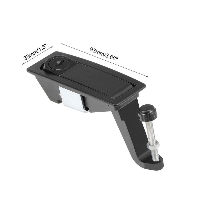 uxcell Electric Cabinet Panel Cam Lock Push Button Pop Up Door Lock W Key,Black 606-1 2pcs