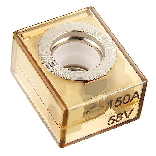 BOJACK Terminal Fuse 150A Marine Rated Battery Fuse (MRBF) 58V DC Max IP66 Waterproof for The Circuit Protection of Automobiles RVs Cranes Ships Charging Piles 150Amp(Pack of 2