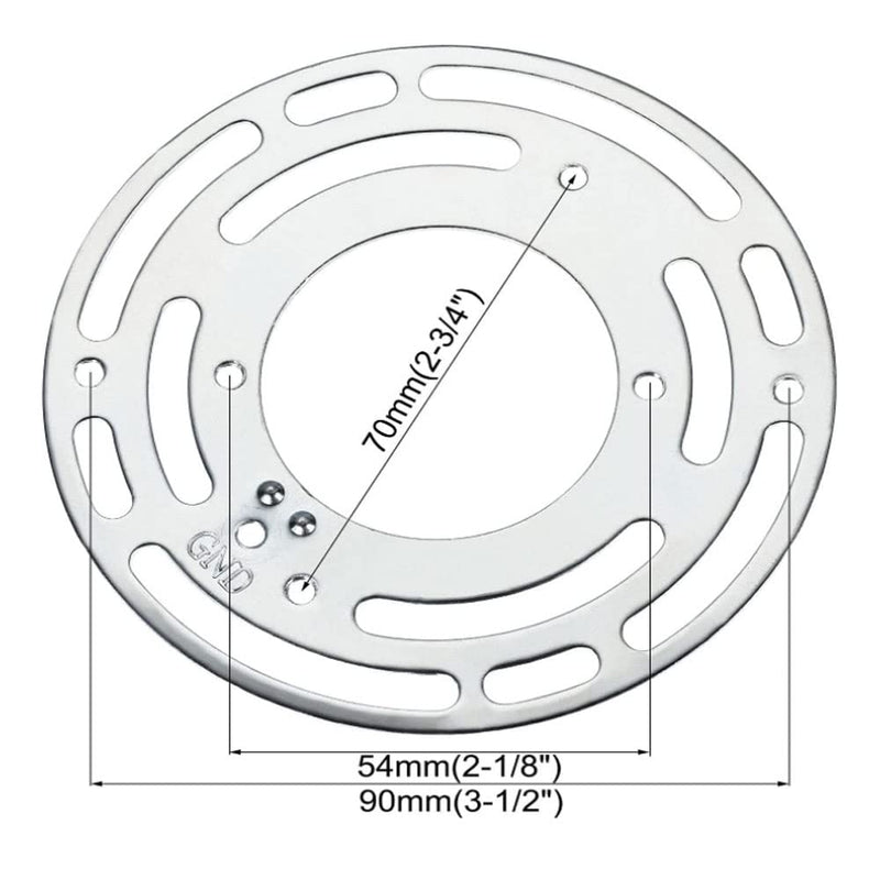 Tsurpcao 4Inches Universal Light Fixture mounting Bracket, 8 Sets 4" Circle Mounting Bracket for Mount Wall Light, Chandelier 8 Pack