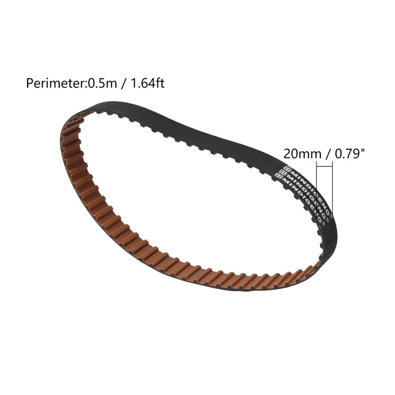 Fielect 210L Timing Belt Synchronous Timing Belt Pulleys Closed Toop Rubber Timing Belt for 3D Printer, 20mm Width, 56Teeth, 9mm Pitch, 533mm Length