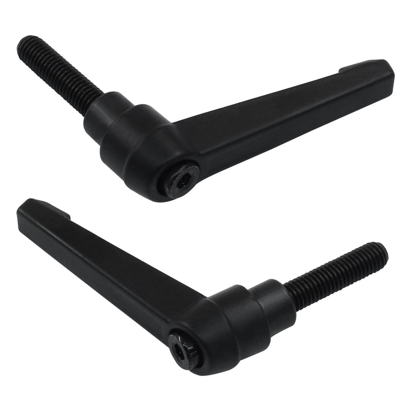 2Pcs Adjustable Clamping Lever Handle M8 x 32mm Male Thread Adjustable Handles Push Button Ratchet Lever Knob Rotating Screw Handles Bolts with Locking Lever