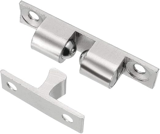 Solid Stainless Steel Cabinet Door Catch,glrovazas 2Pcs Cabinet Latch Roller Catch Furniture Cabinet Door Dual Ball Tension Latch Closet Ball Roller Catch Latch with Screw (50mm) 50mm - NewNest Australia