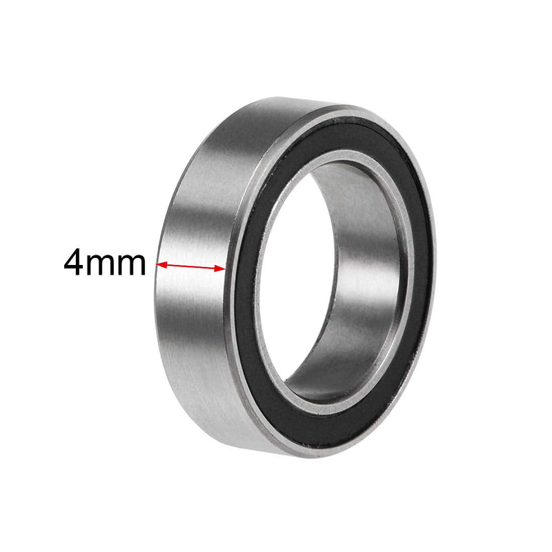 uxcell 6700-2RS Deep Groove Ball Bearings Z2 10mm x 15mm x 4mm Double Sealed Chrome Steel 10pcs 10x15x4mm