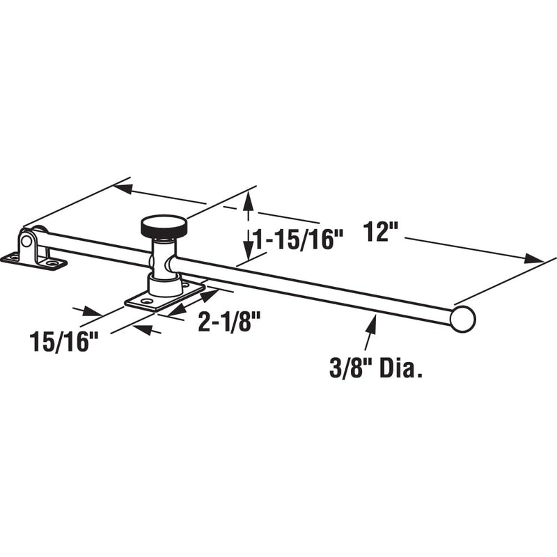 Prime-Line H 4102 Old Style Casement Window Adjuster, Solid Brass (Single Pack)