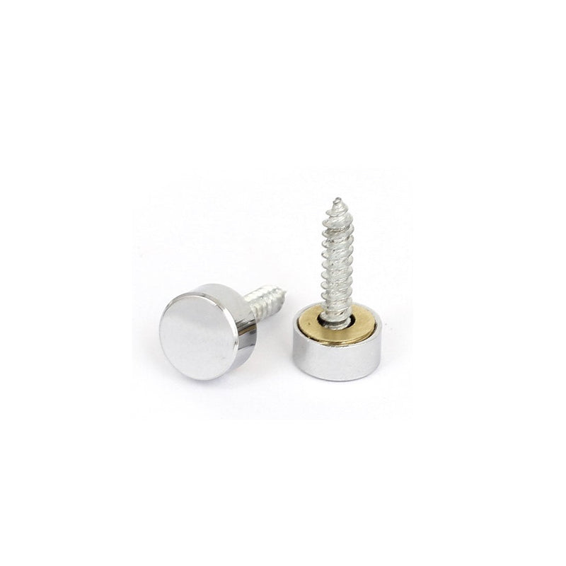 uxcell Wardrobe 10mm Dia Round Cap Decor Glass Mirror Screw Nails 40pcs
