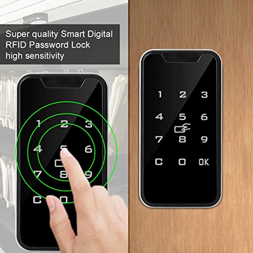 Electronic Cabinet Lock Kit Digital Touch Keypad Lock Code,Fingerprint Door Lock, RFID Password Electronic Door Lock Digital Keypad Code Security Lock Keyless Entry Door Lock Electronic Keypad Lock