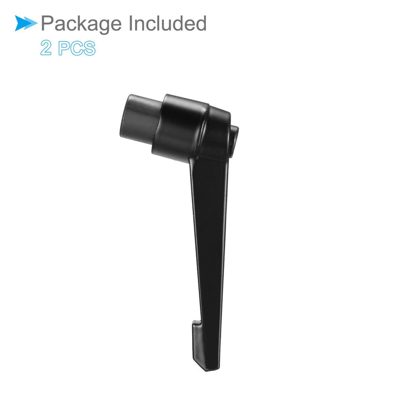 Clamping Lever Handles, M10 Female Thread 93mm Lever, Adjustable Quick Release Locking Rotating Knobs Black - (Applications: for Lathe Machinery), 2-Pieces M10 x 93mm