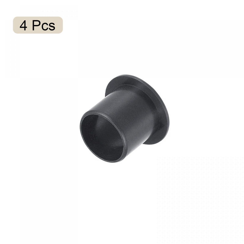 uxcell Flanged Sleeve Bearings 15mm Bore 17mm OD 17mm Length POM Wrapped Oilless Bushings Black 4pcs 15x17x17mm