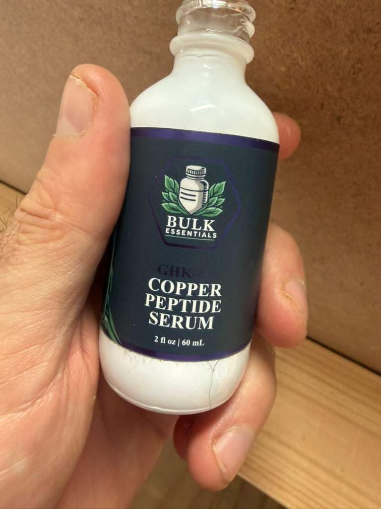 Copper Peptides Serum For Face+Neck Firming & Hydrating, GHK-Cu peptide with Methylene Blue, Hyaluronic Acid Formula, Fragrance Free GHKCu, Made in USA, 2 fl oz