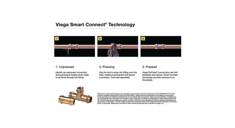 Viega 77607 ProPress 1/2 in. x 1/2 in. Copper 45-Degree Elbow