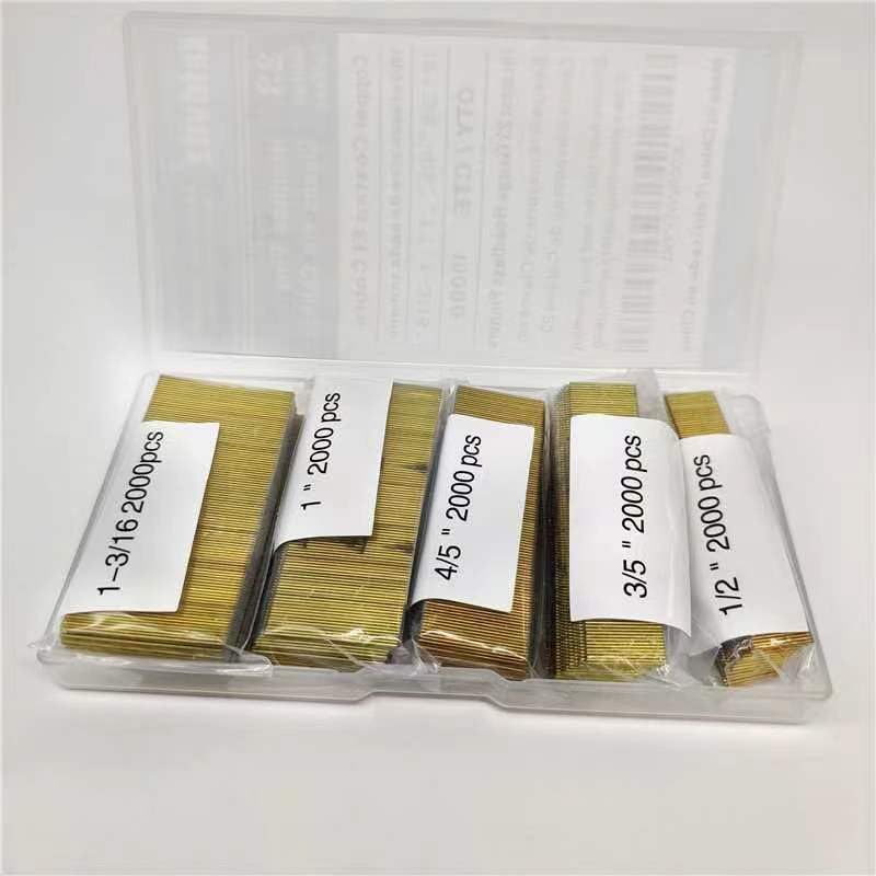 23 Gauge Pin Nails Headless Pinner Nails 10000 Pieces 5 Sizes, 1/2 inch to 1-3/16 inch, Often Used in a Variety of Wooden, Plastic Panels, Finished Cabinet Installation and Production