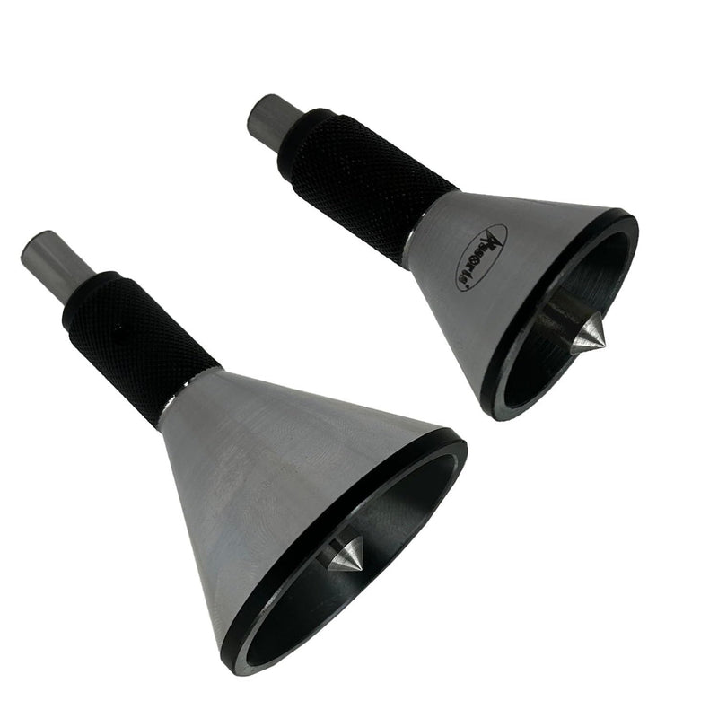 Engineer Machinist Bell Punch Hand DIY Tool for Center Finding on a Round Bar- Accurate & Precise (Metal, Set of Both) Metal