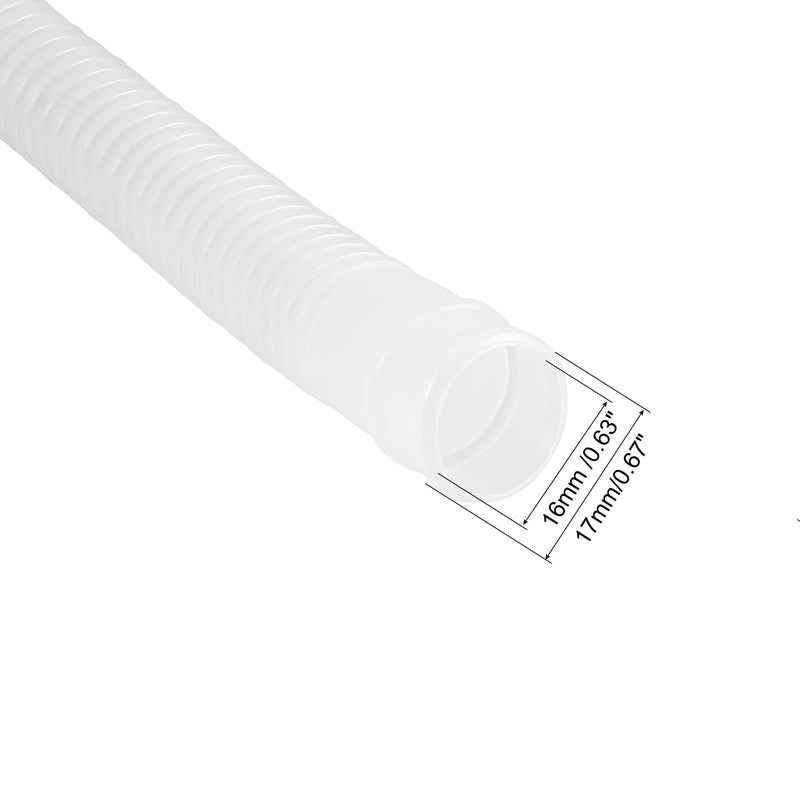 uxcell Plastic Drain Hose Pipe for Air Conditioner 2m 6.56ft 16mm x 17mm White (Pack of 2) 16mm x 17mm, 2m (Pack of 2)