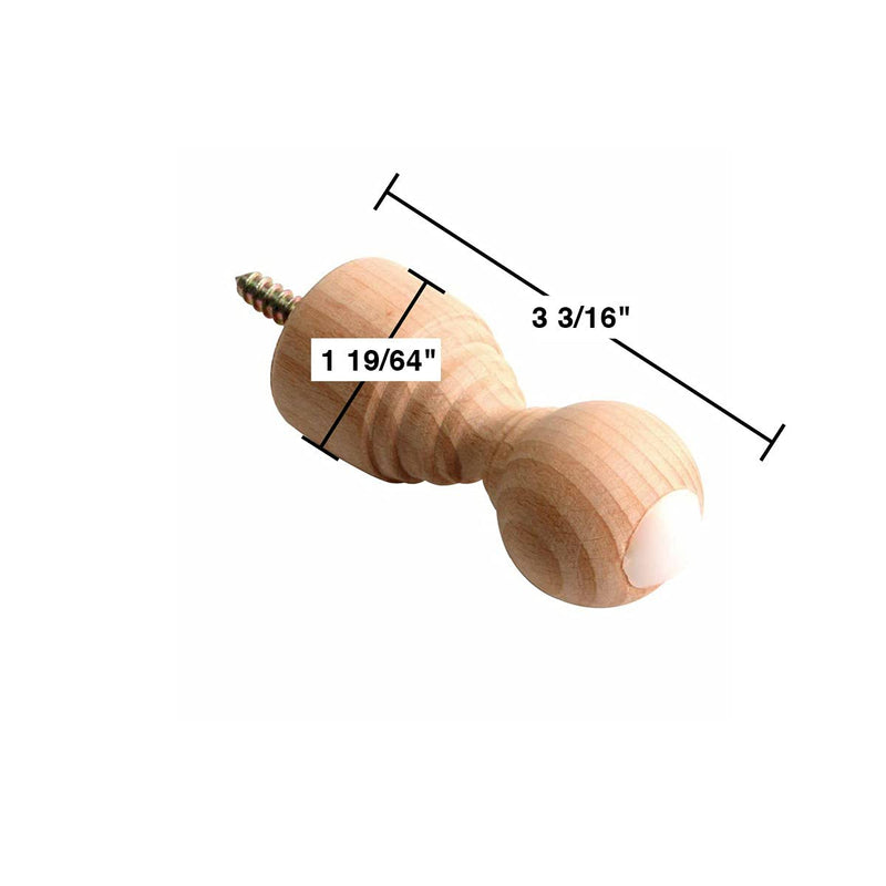 Renovators Supply Manufacturing Door Stoppers 3 3/16 in. Wall Mount Victorian Unfinished Maple Wood Door Bumper Stops Pack of 3 3 3/16 in.