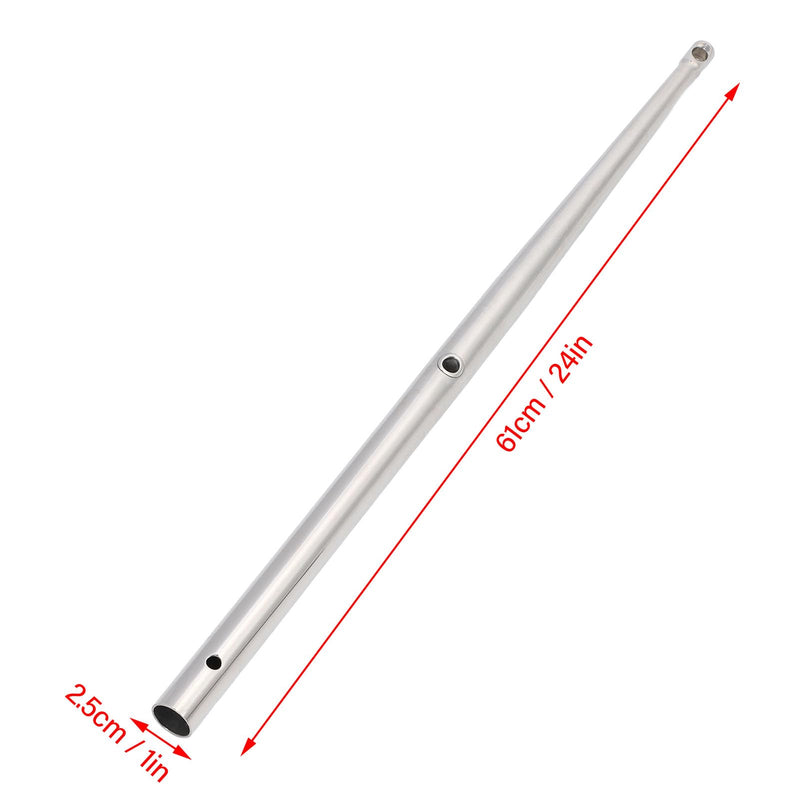banapoy Boat Stanchion Tube, 610mm Boat Safety Lifeline Netting Stanchion Pole Stainless Steel Stanchion Pole, Safety Guardrail Tube for Marine Boat Ship