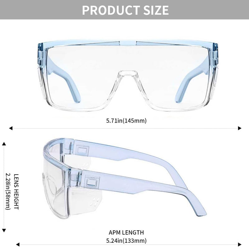 ANSIZ87Safety Glasses UV400 Photochromic Anti Blue Light Durable Industrial Construction Protective Eyewear Two Tone Blue
