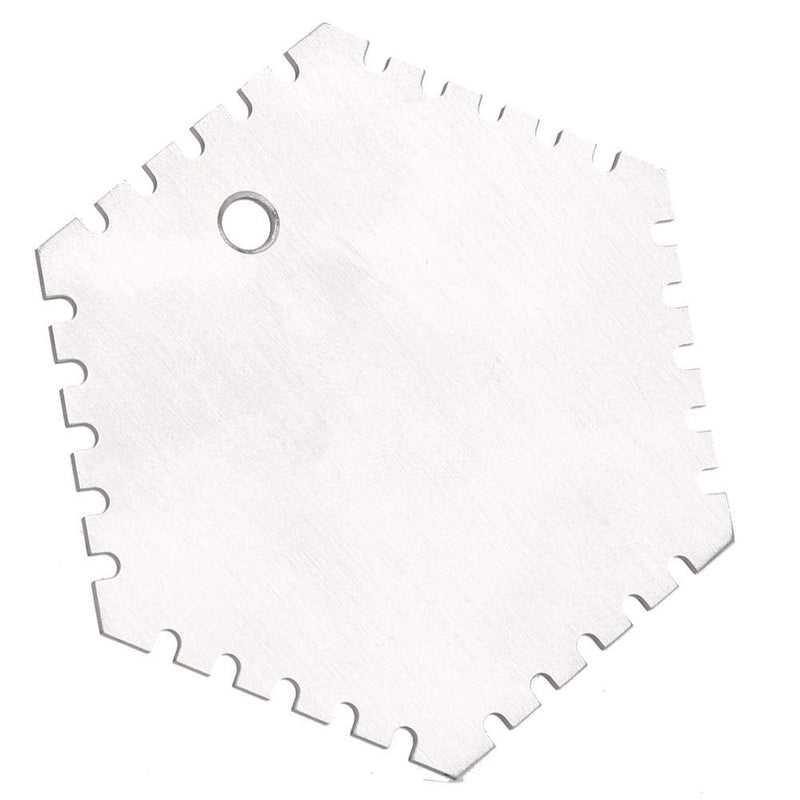 Wet Film Comb CO100-1 Stainless Steel Hexagonal High Exactness Wet Film Thickness Gage Wet Film Comb Card Thickness Meter Architectural Coatings 20-370um
