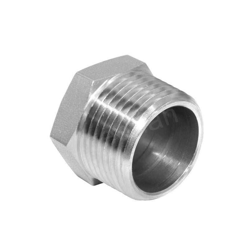 Beduan 316 Stainless Steel Air Pneumatic Mufflers 1/2 NPT Male Thread Sintered Exhaust Muffler Silencer Flat (Pack of 2) 1/2" NPT