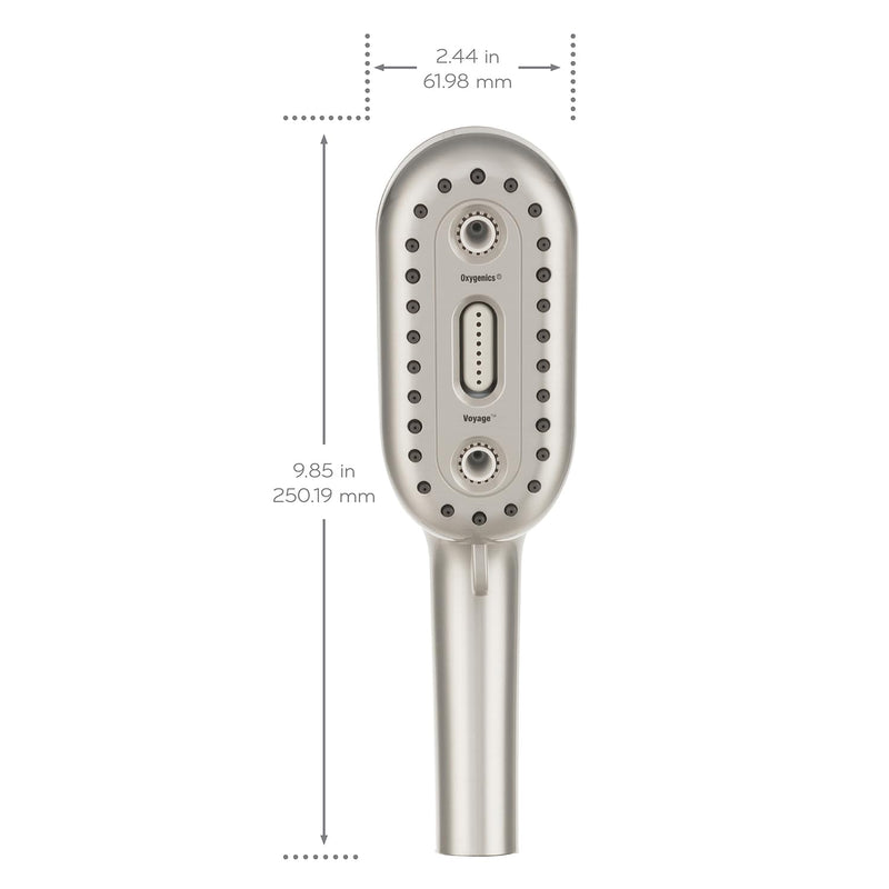 Oxygenics Voyage RV 4-Setting Brushed Nickel Handheld Shower Head