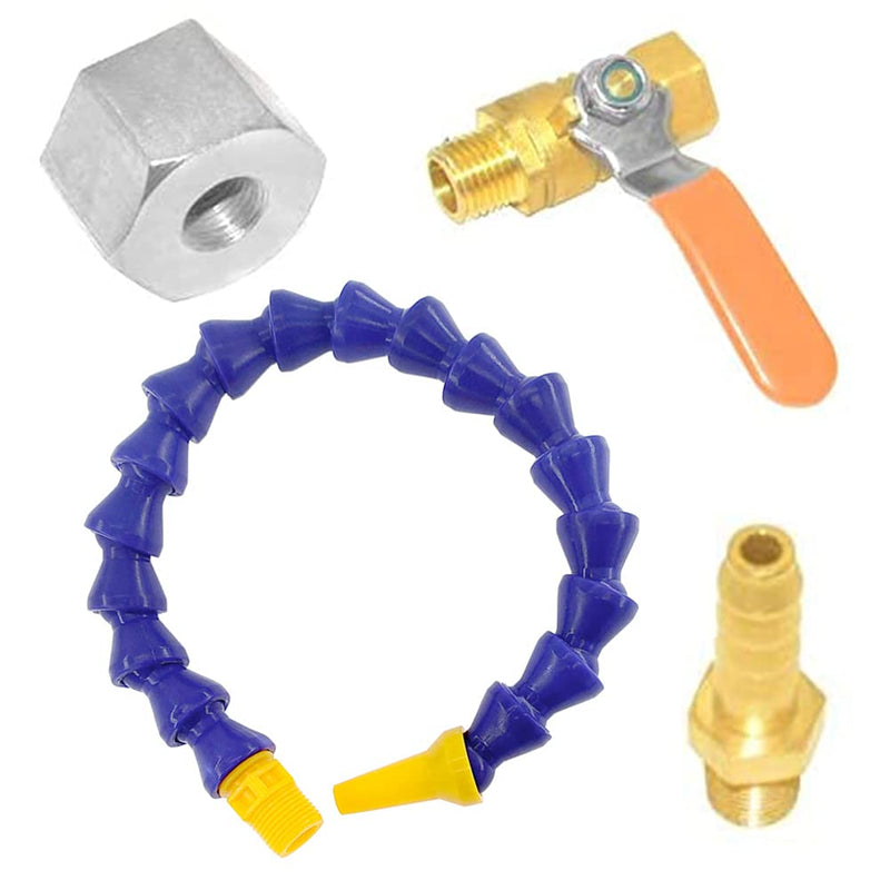 Joywayus 1/4PT Thread Adjustable Magnetic Base Round Nozzle Coolant Oil Water Hose Pipe Acetal Copolymer