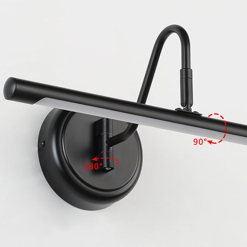 JOOSENLUX Picture Lights for Paintings Hardwired 16.5" Inch Long Dimmable Black Wall Lights with Adjustable Lighting Direction 110V 3000K 16.5" Long Dimmable