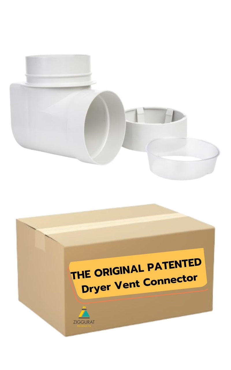 DIY Dryer Vent Connector Kit - Space Saving, Toolless Design with Airtight Seal - STV-90 by Ziggurat Products