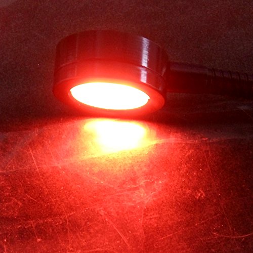 Marine Led White/Red Light, 20 inch gooseneck arm, dimmable Lamps, Flexible Reading Chart Light for Boat, Rv, Caravan (110V) 110V