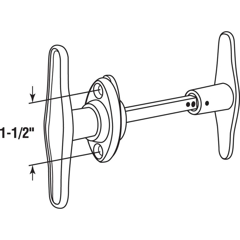 Prime-Line GD 52121 Tee Latching Handle, Diecast Zinc (Single Pack)