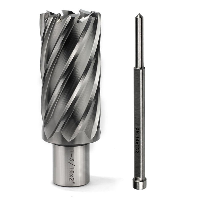 OSCARBIDE 1-3/16" x 2" HSS Annular Cutter 3/4" Weldon Shank Mag Drill Bit | 2 Flat Shank | 1-3/16"Cutting Diameter | 2"Cutting Depth | Burr-Free Holes | Rapid Chip Removal | Precision Ground Edges