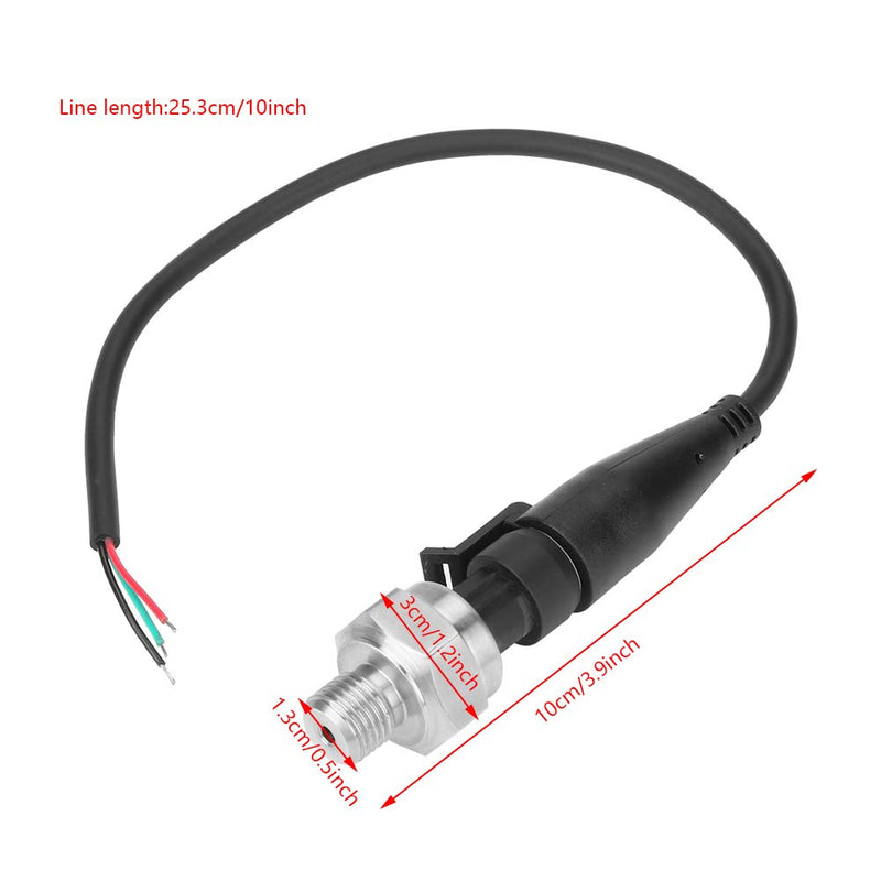 Pressure Transducer Stainless, pressure transducer 5 psi pressure transducer sensor 10 psi steel Pressure Sender Sensor G1/4" for Oil, Gas and (0 10PSI)(0-10PSI)