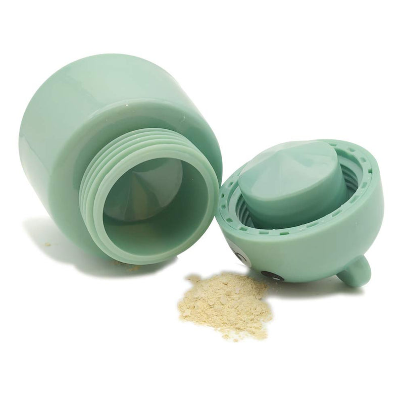 CoaGu Bear Pill Crusher for Elderly - FDA-Compliant Fine Powder, BPA-Free ABS, Easy Grip & Clean, Leakproof Portable Medicine Grinder Green