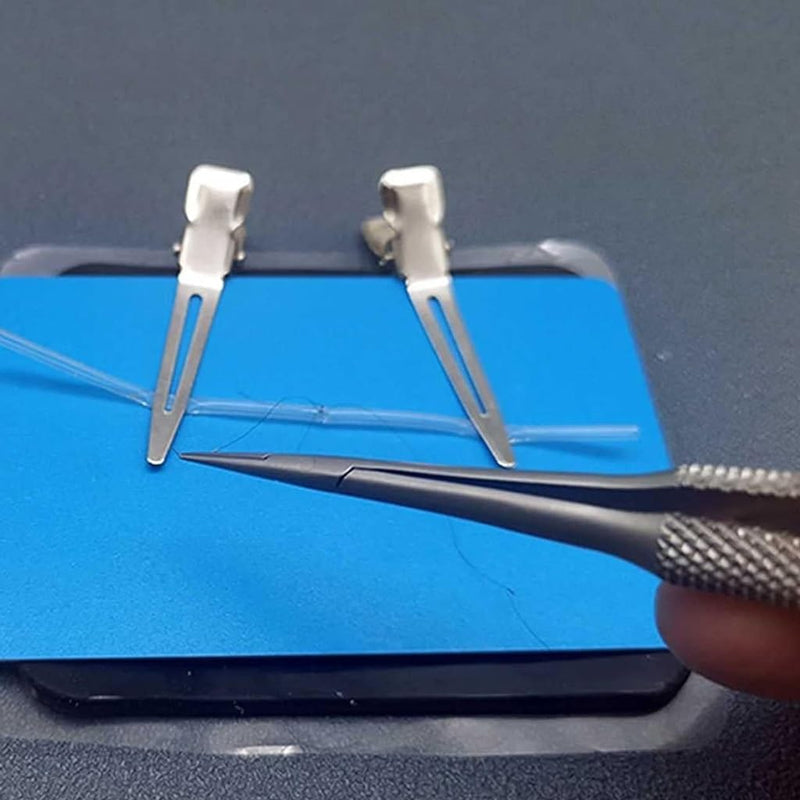 Vascular Anastomosis Suture Practice Kit, Microsurgery Training Model with Transparent Vessels & Blue Base, Support End-to-End/Side-to-Side Suture Training (No Tweezers)