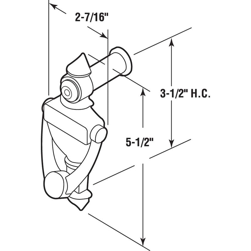 Prime-Line U 10327 Door Knocker and Viewer, 9/16 In. Bore, 180 Degree View Angle, Satin Nickel (Single Pack)