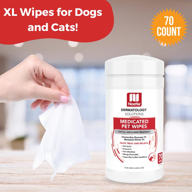 Nootie 70 Count Medicated Wipe and Shampoo Bundle - PawsPlanet Australia