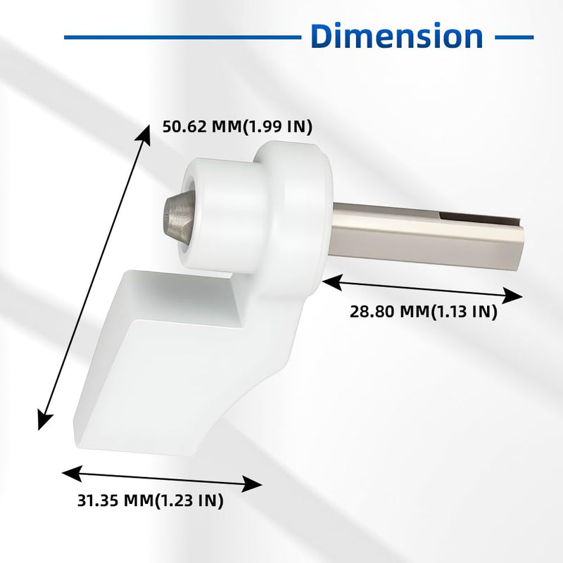 Sliding Door Thumb Turn Door for Pella Interior Handles Lock Knob Black (White) White