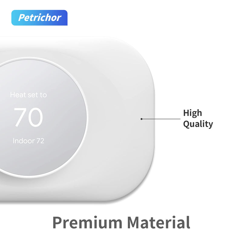 Petrichor Wall Plate Cover - Compatible with Google Nest Thermostat Accessory 2020 - Trim Kit, Easy Installation - Snow White
