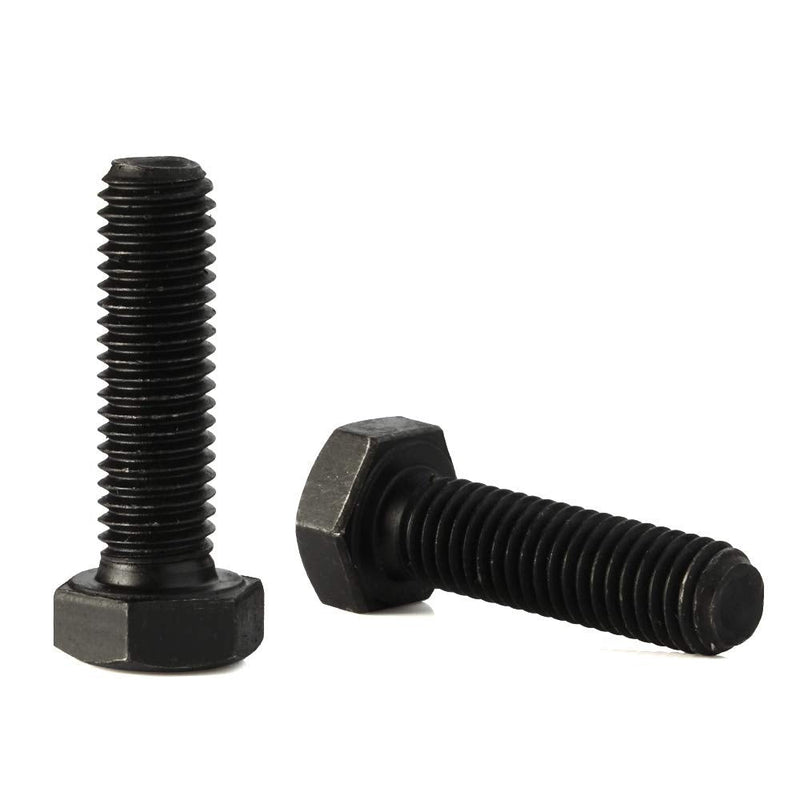M8 x 35mm Hex Head Screw Bolts, Fully Threaded, Alloy Steel Grade 12.9, Black Oxide Finish, Quantity 15 M8-1.25 x 35mm
