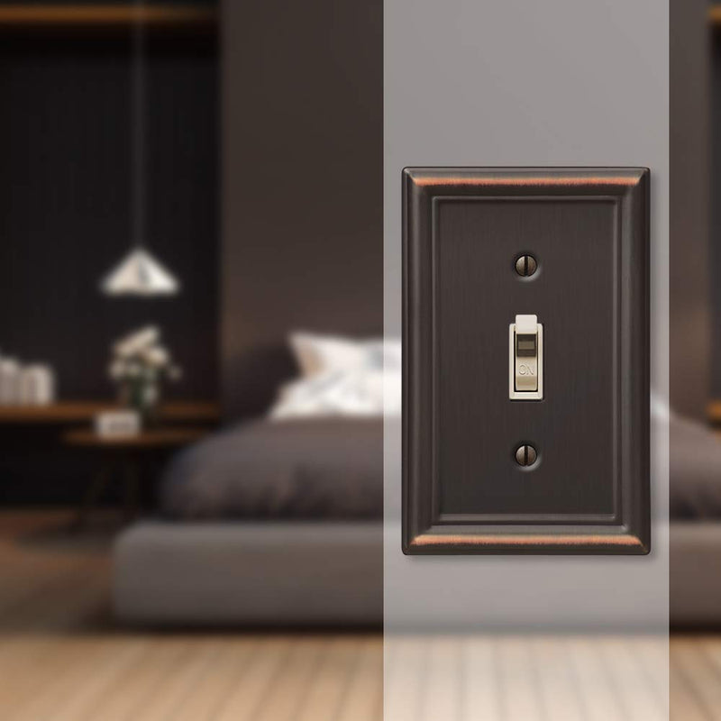 Amerelle 149TDB BRZ 1 TGL WALLPLATE, Single Toggle, Aged Bronze