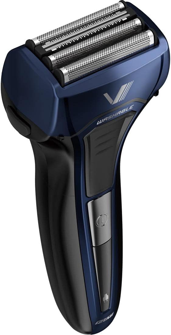 Izumi IZF-V559-A-EA Electric Shaver, Solid Series, 4 Blades, Reciprocating Type, Wash Body, Blue (Replacement Blade + 1 Piece) - NewNest Australia