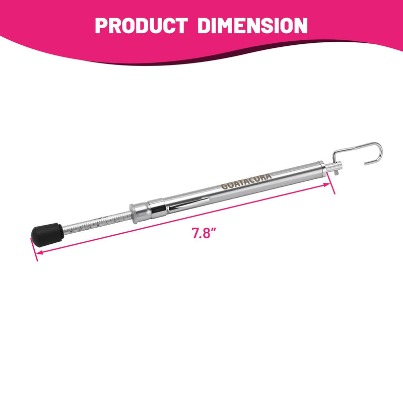 Push-Pull Door Pressure Gauge, 0-35LBS/16KG, ADA & Fire Code Compliant, Stainless Steel Body with Zinc-Plated Scale, 5% Accuracy