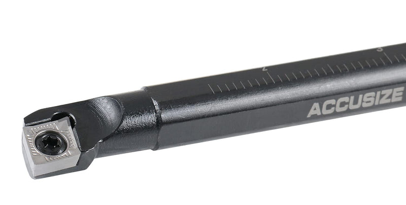 Accusize 1/2 in Rh Sclcr Indexable Boring Bar with CCGT Insert, P252-S501 | 7 in OAL, .600 in Min Bore, CCGT32.51-AKH01 Insert, Negative 5-Degree Angle