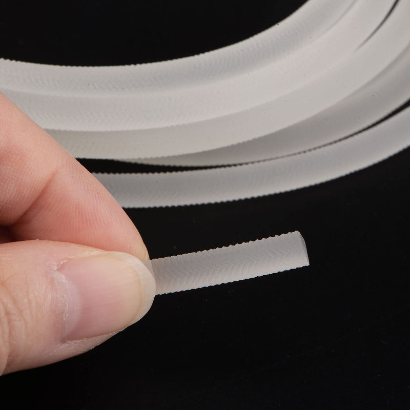 HARFINGTON Polyurethane Round Belts 5mm Dia 9.84ft(3 Meters) Length Rough Surface PU Urethane Belt for Drive Transmission, White 5mmx3 Meters
