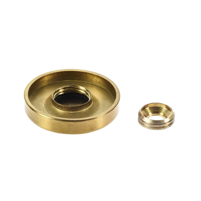 uxcell Mirror Screws, Decorative Cap Fasteners Cover Nails, Electroplated, Bright Golden 25mm/1" 4pcs 25 mm