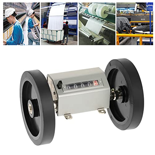 Length Counter with Rolling Wheel 5 Digits Meter Counter 0-9999.9 m Roller-type Counter for Length Measuring