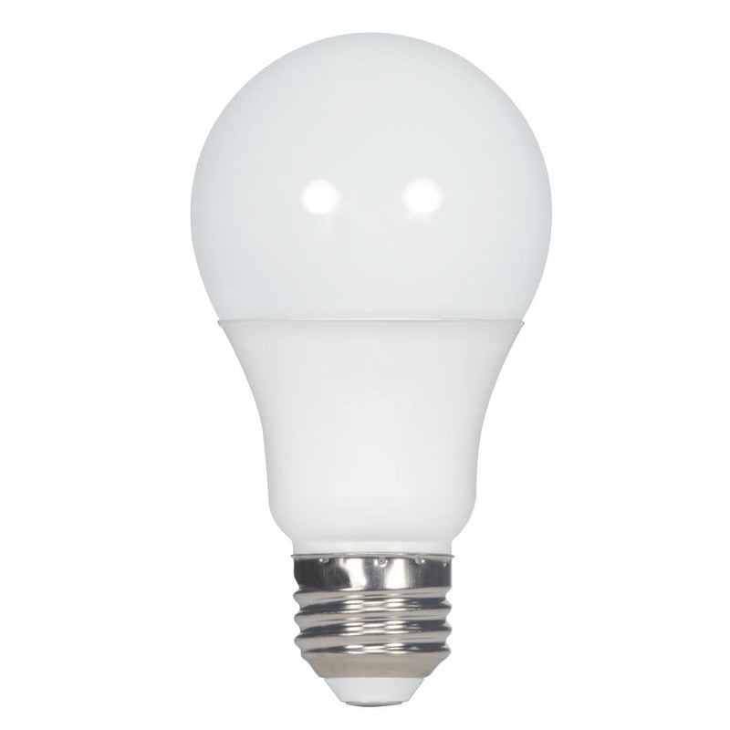 Satco S29811 11 Watt A19 LED Dimmable Frosted Light Bulbs - 3000K Soft White - E26 Medium Base - 1100 Lumens - 220 Degree Beam Angle - 120 Volts - Damp Location (6 Pack)