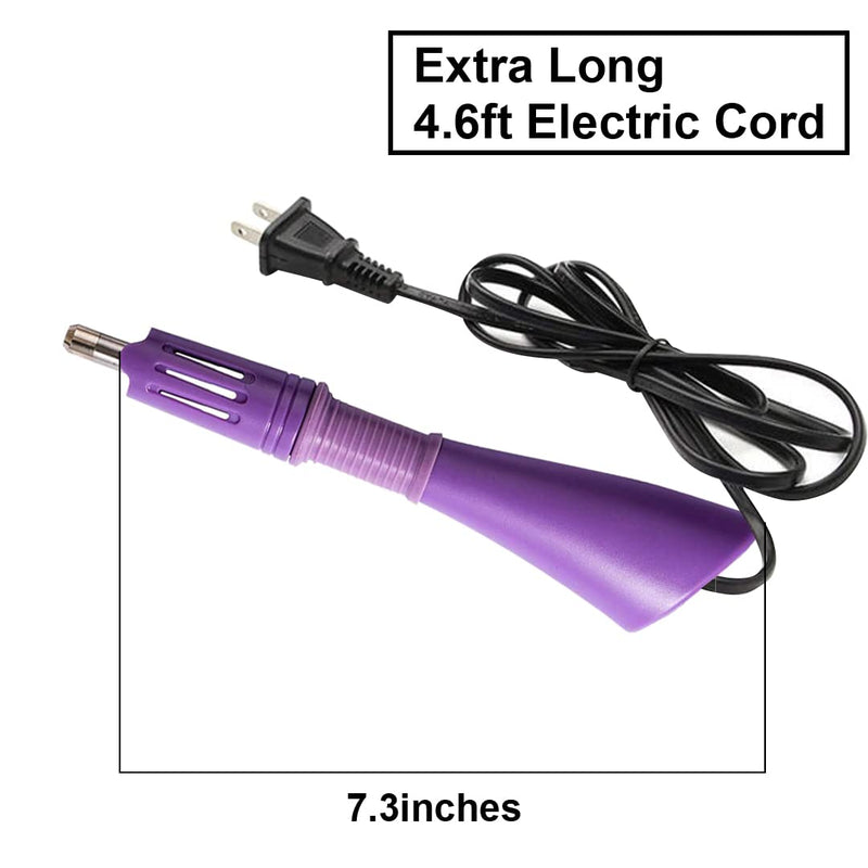 Hotfix Rhinestone Applicator, 7 in 1 Professional Iron-on DIY Hot Fix Tool Rhinestone Setter Applicator Wand Crystal Gem Tool Kit with 7 Different Sizes Tips and Support Stand (Purple) American Standard1
